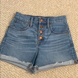 Madewell High Waisted Denim Shorts 25